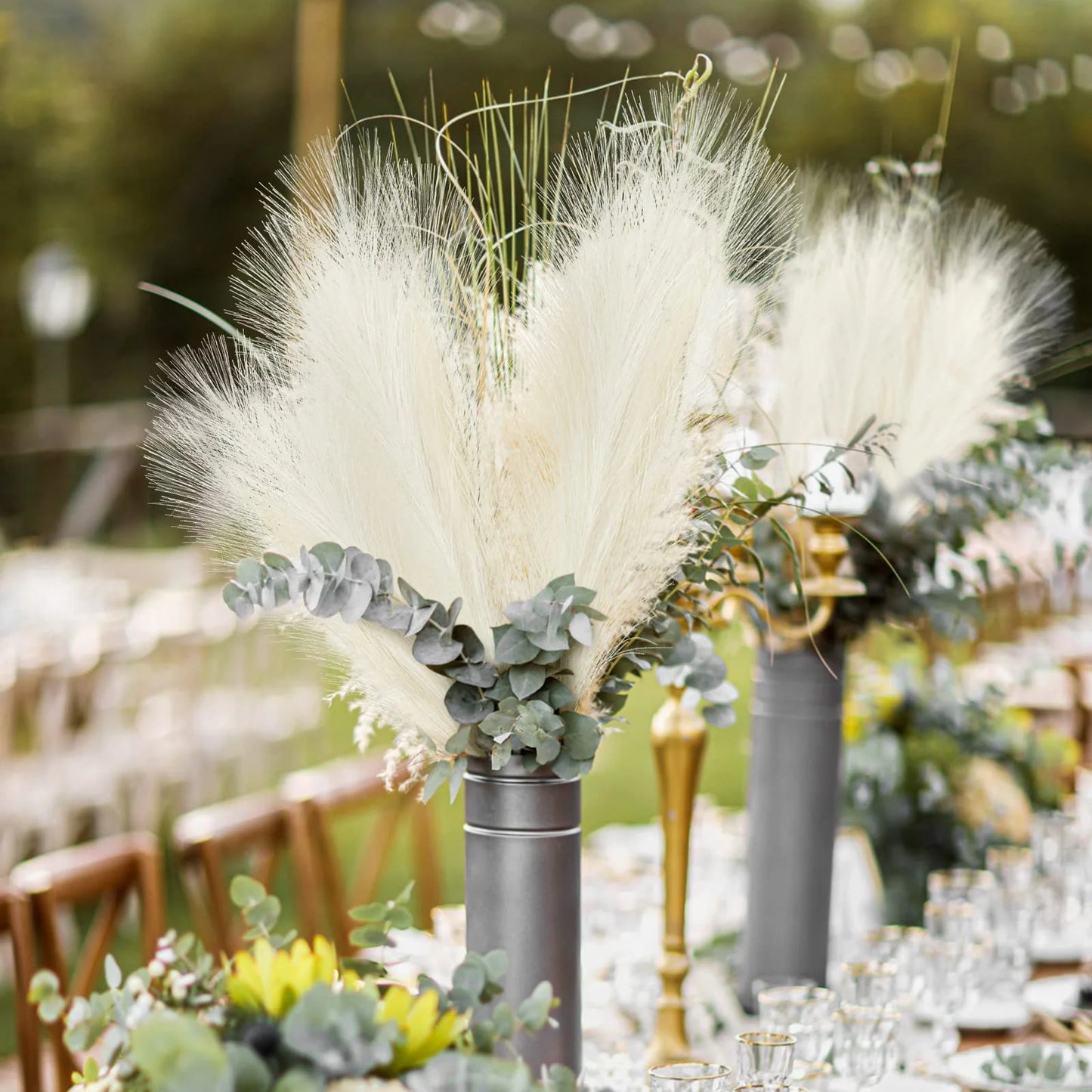 Stunning Fluffy Artificial Pampas Grass Bouquets - Endless Possibilities! - LuxycDécor